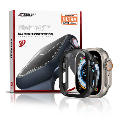 ZEELOT Pishield 2-in-1 Case for Apple Watch Ultra 49mm with Built-In Tempered Glass - Black ( Barcode: 4891011516576 )
