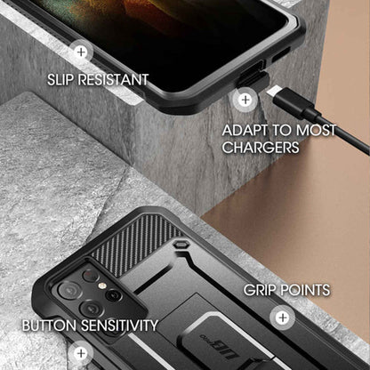 Supcase Unicorn Beetle Pro Rugged Case for Samsung Galaxy S21 - Black (Barcode: 843439135390 )