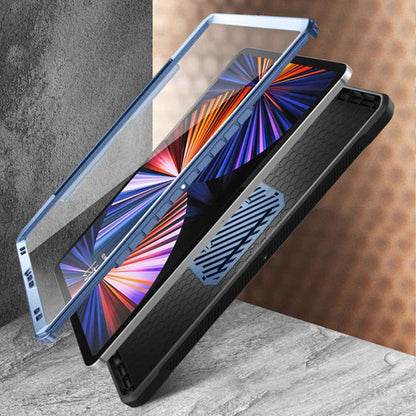 Supcase Unicorn Beetle UB PRO for iPad Pro 12.9" ( 2020 - 2021 ) with Build-in Screen Protector & Apple Pencil Holder - Metallic Blue