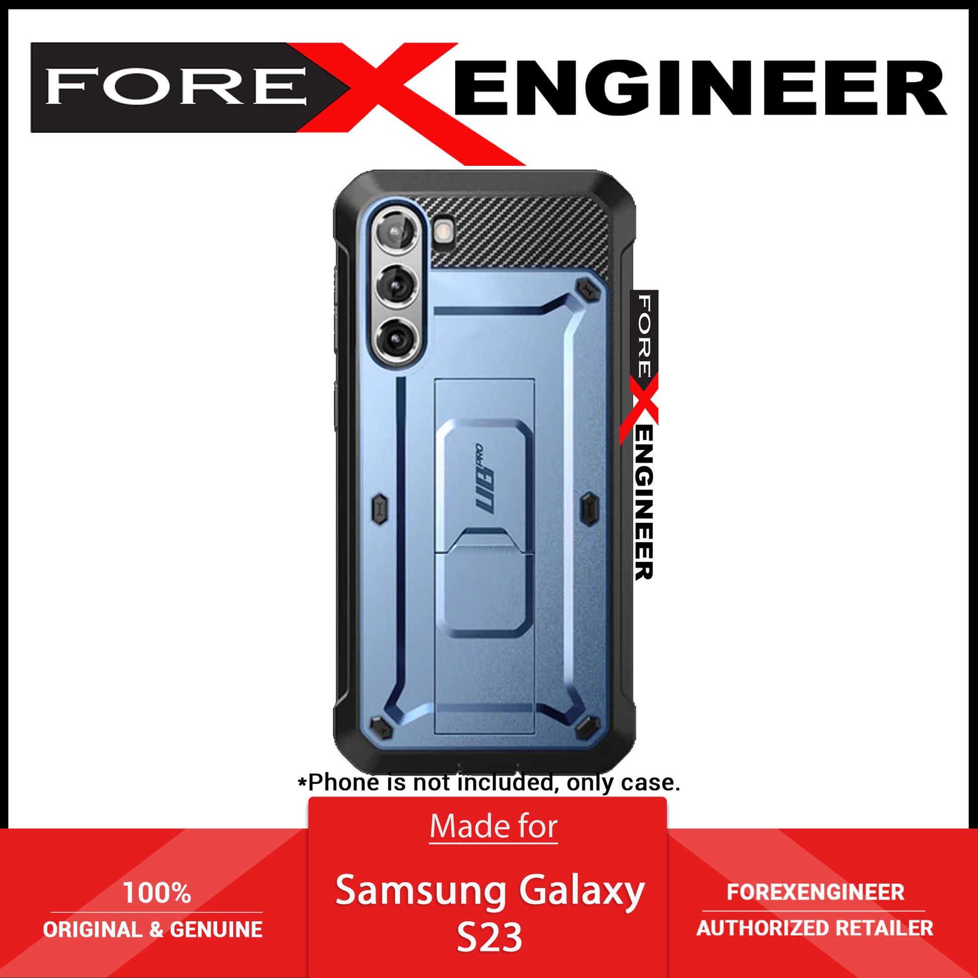 Supcase Unicorn Beetle PRO for Samsung Galaxy S23 (Without built-in Screen Protector) - Metallic Blue - Forexengineer -Malaysia- 843439121331