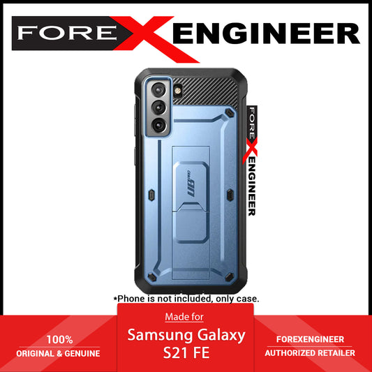 Supcase Unicorn Beetle Pro Rugged Case for Samsung Galaxy S21 FE with Built-in Screen Protector - Metallic Blue (Barcode: 843439113398 )