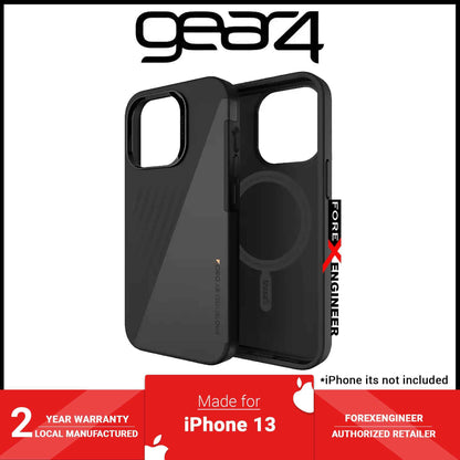 Gear4 Brooklyn Snap for iPhone 13 6.1" 5G - MagSafe Compatible - Black (Barcode: 840056146808 )