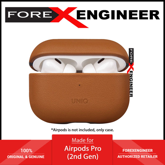 UNIQ Terra Case for AirPods Pro 2 ( 2nd Gen ) Full-grain Quality - Toffee Brown (Barcode: 8886463683835 )