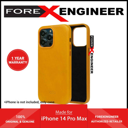 Alto Original for iPhone 14 Pro Max - Italian Full Grain Aniline Leather - Caramel Brown (Barcode: 728028515046 )