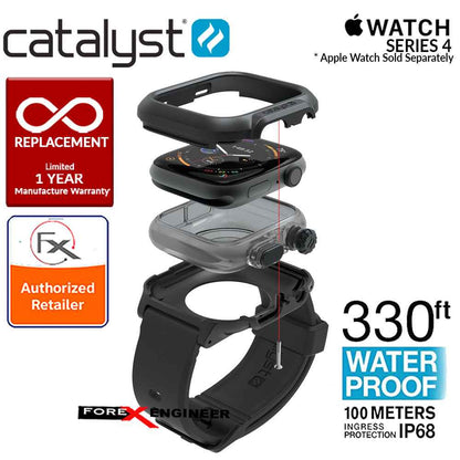 Catalyst Waterproof Case for Apple Watch Series SE - 6 - 5 - 4 - 44mm - Stealth Black 840625103706 - Forexengineer-malaysia