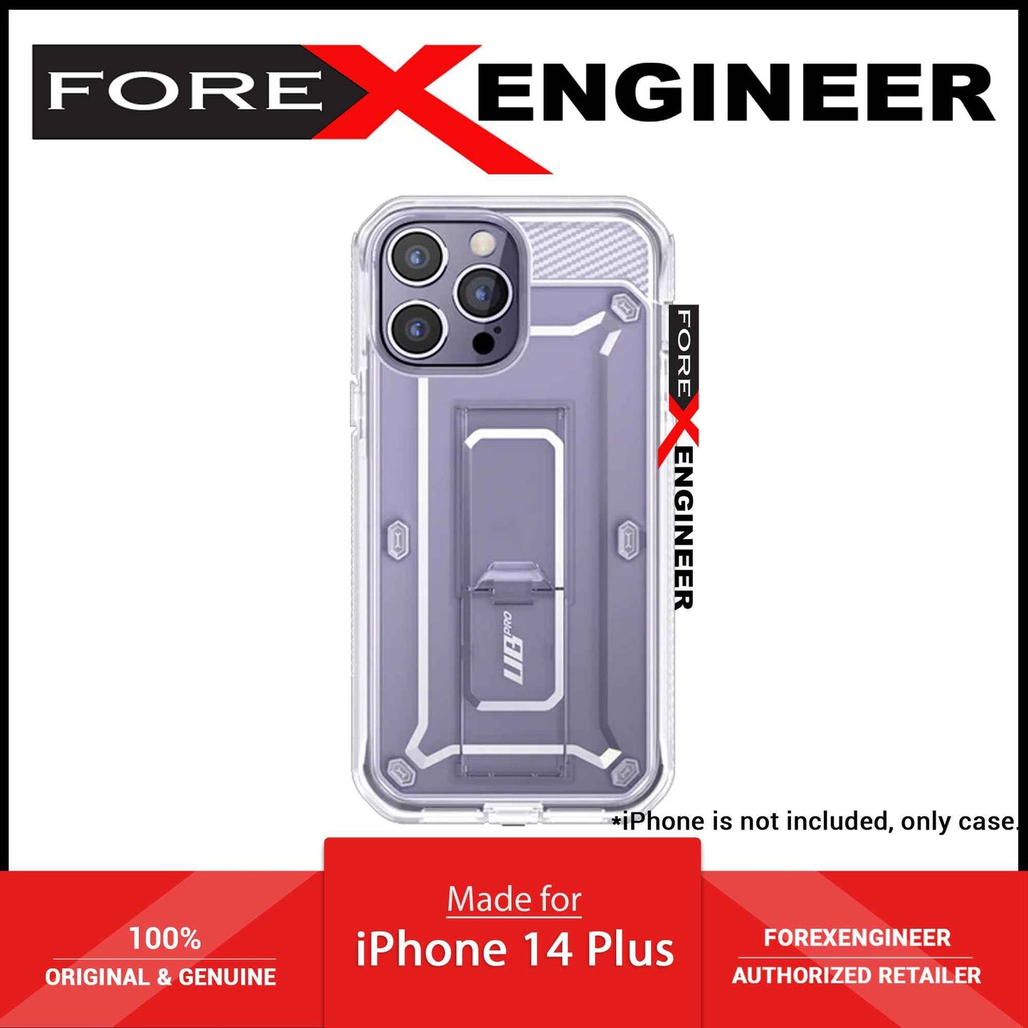 Supcase Unicorn Beetle UB PRO for iPhone 14 Plus - Rugged Case with Built-In Screen Protector - Clear