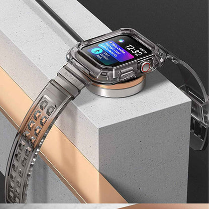 Supcase UB Pro Rugged Wristband Case for for Apple Watch ( 45mm - 44mm ) Series 8 - SE2 - 7 - 6 - SE - 5 - 4 - Frost Black