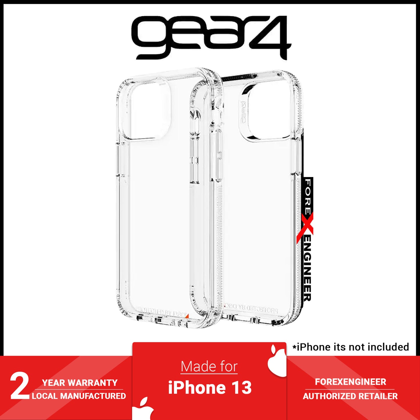 Gear4 Crystal Palace for iPhone 13 6.1" 5G - Clear (Barcode: 840056146488 )