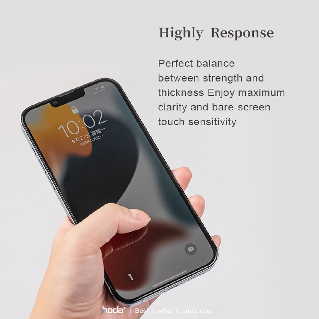 Hoda Tempered Glass for iPhone 13 - 13 Pro 6.1" 5G ( 2.5D 0.33mm Full Coverage ) - with Helper - Matte (Barcode: 4711103541982 )