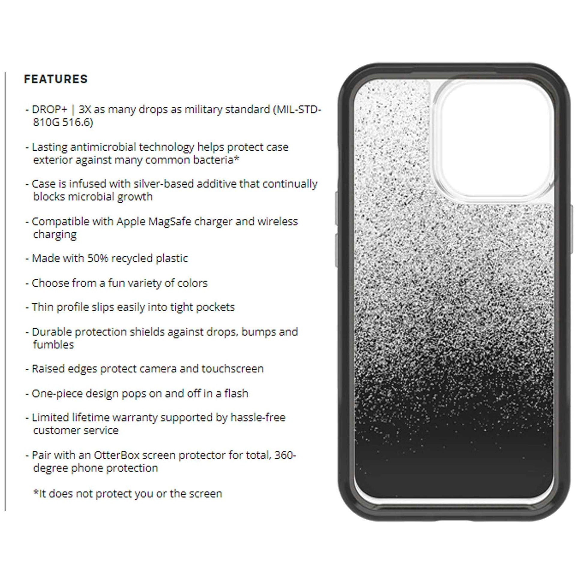 Otterbox Symmetry Clear for iPhone 13 Pro Max 6.7" 5G - Antimicrobial Case - Ombre Spray (Barcode: 840104265475 )