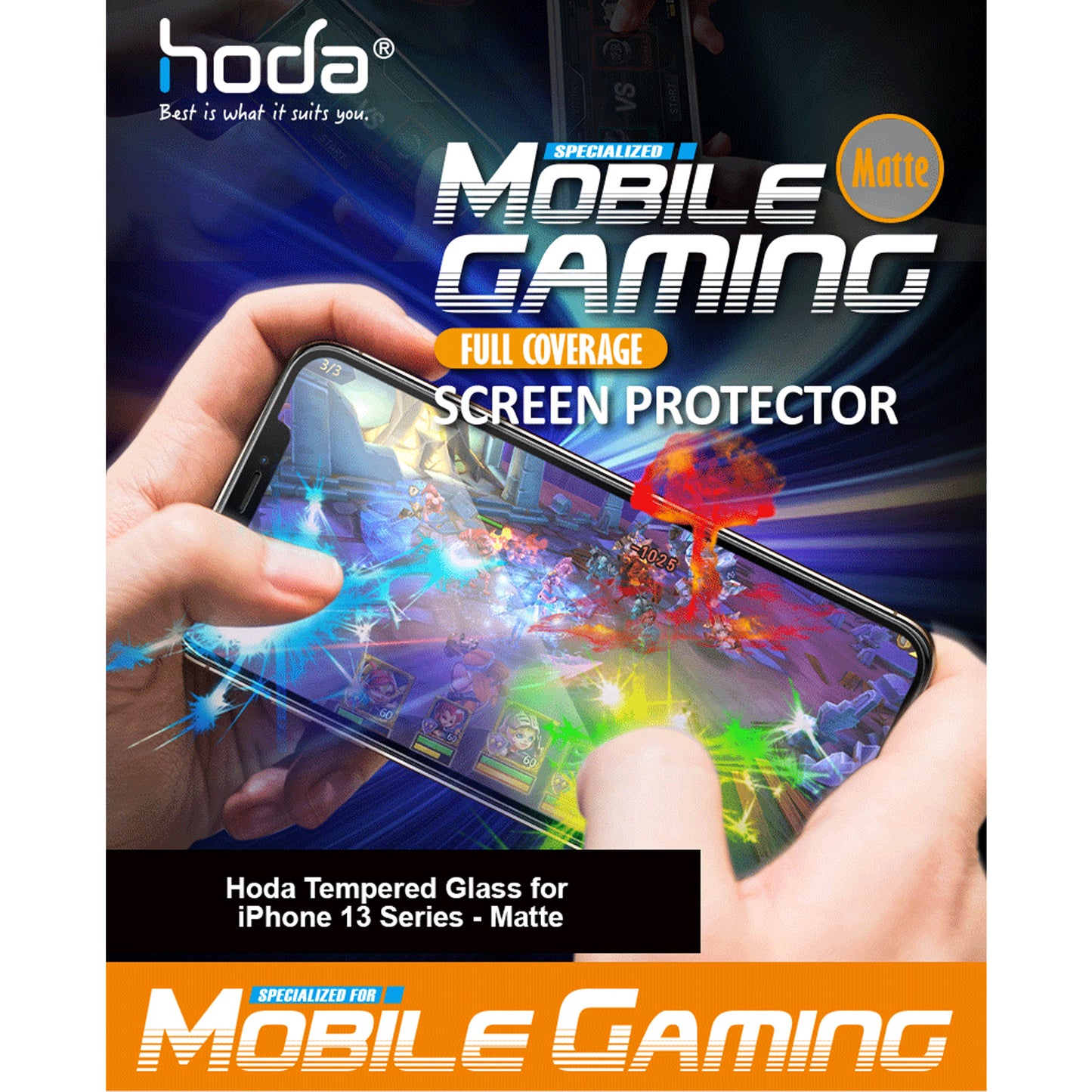 Hoda Tempered Glass for iPhone 13 Pro Max 6.7" 5G ( 2.5D 0.33mm Full Coverage ) - Matte (Barcode: 4711103541753 )