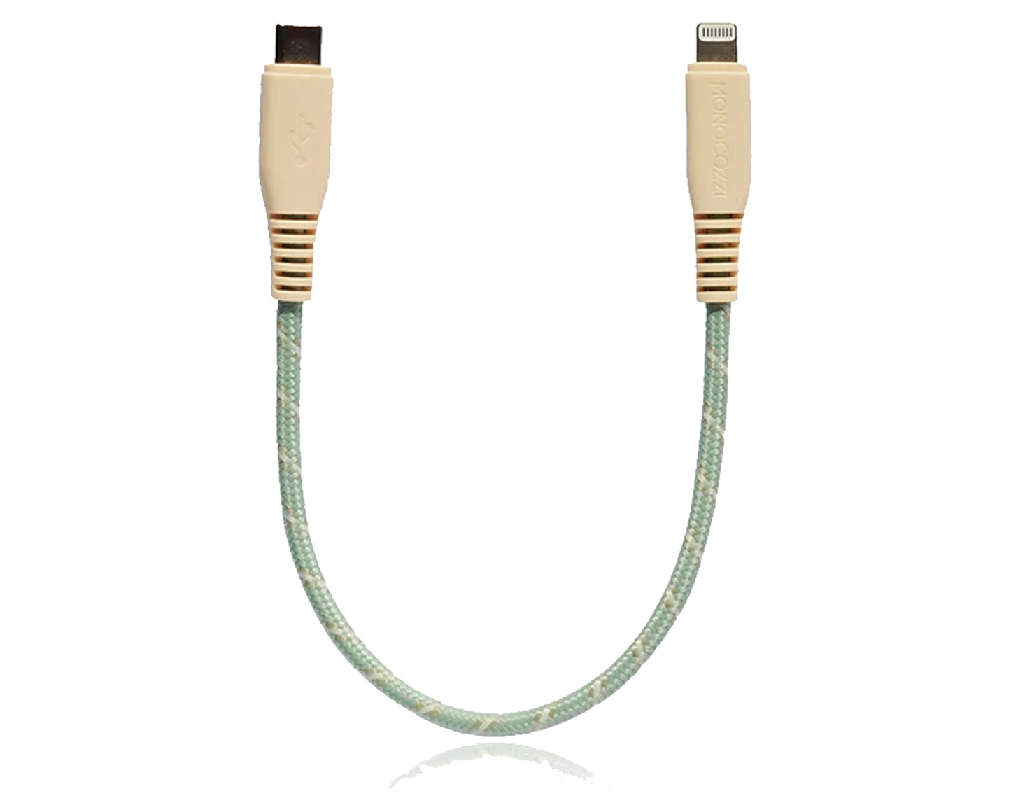 Monocozzi Motif Braided USB-C to Lightning Cable ( 25cm ) - Green (Barcode: 4895199105379 )