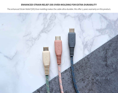 Monocozzi Motif Braided USB-C to Lightning Cable ( 25cm ) - Charcoal (Barcode: 4895199105355 )