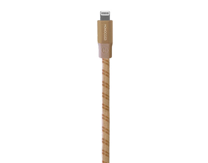 Monocozzi Motif Braided Lightning Cable Flat ( 100cm ) - Gold (Barcode: 4895199102361 ) - Forexengineer-malaysia