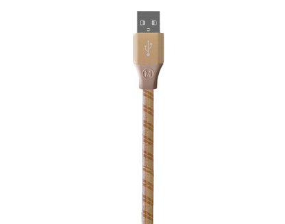 Monocozzi Motif Braided Lightning Cable Flat ( 100cm ) - Gold (Barcode: 4895199102361 ) - Forexengineer-malaysia
