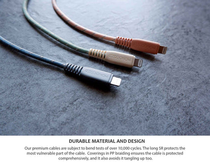 Monocozzi Motif Braided USB-C to Lightning Cable ( 100cm ) - Green (Barcode: 4895199105348 )