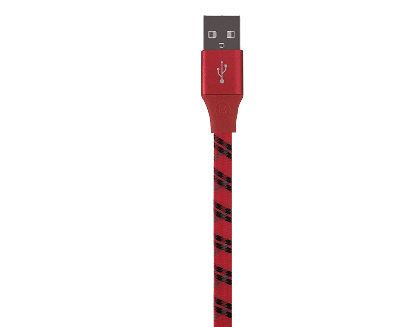 Monocozzi Motif Braided Lightning Cable Flat ( 100cm ) - Red (Barcode: 4895199102064 )