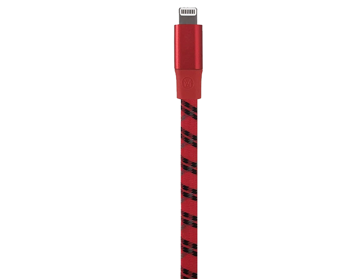 Monocozzi Motif Braided Lightning Cable Flat ( 100cm ) - Red (Barcode: 4895199102064 )