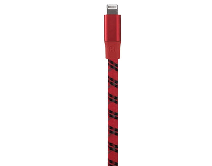 Monocozzi Motif Braided Lightning Cable Flat ( 100cm ) - Red (Barcode: 4895199102064 ) - Forexengineer-malaysia
