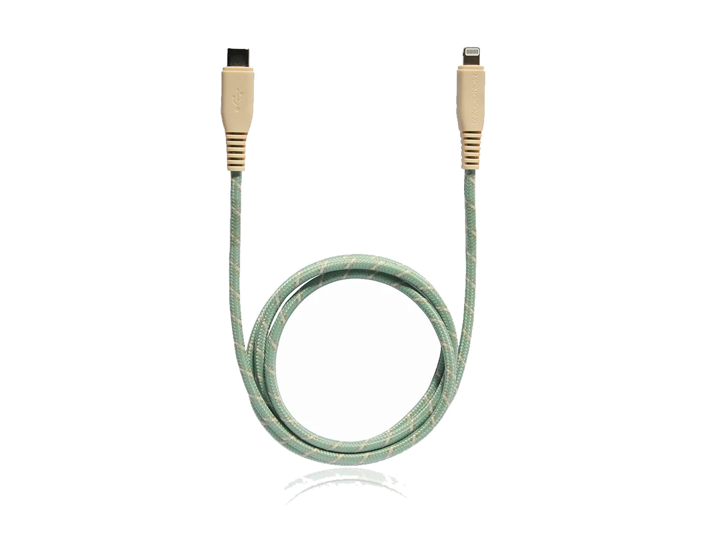 Monocozzi Motif Braided USB-C to Lightning Cable ( 100cm ) - Green (Barcode: 4895199105348 )