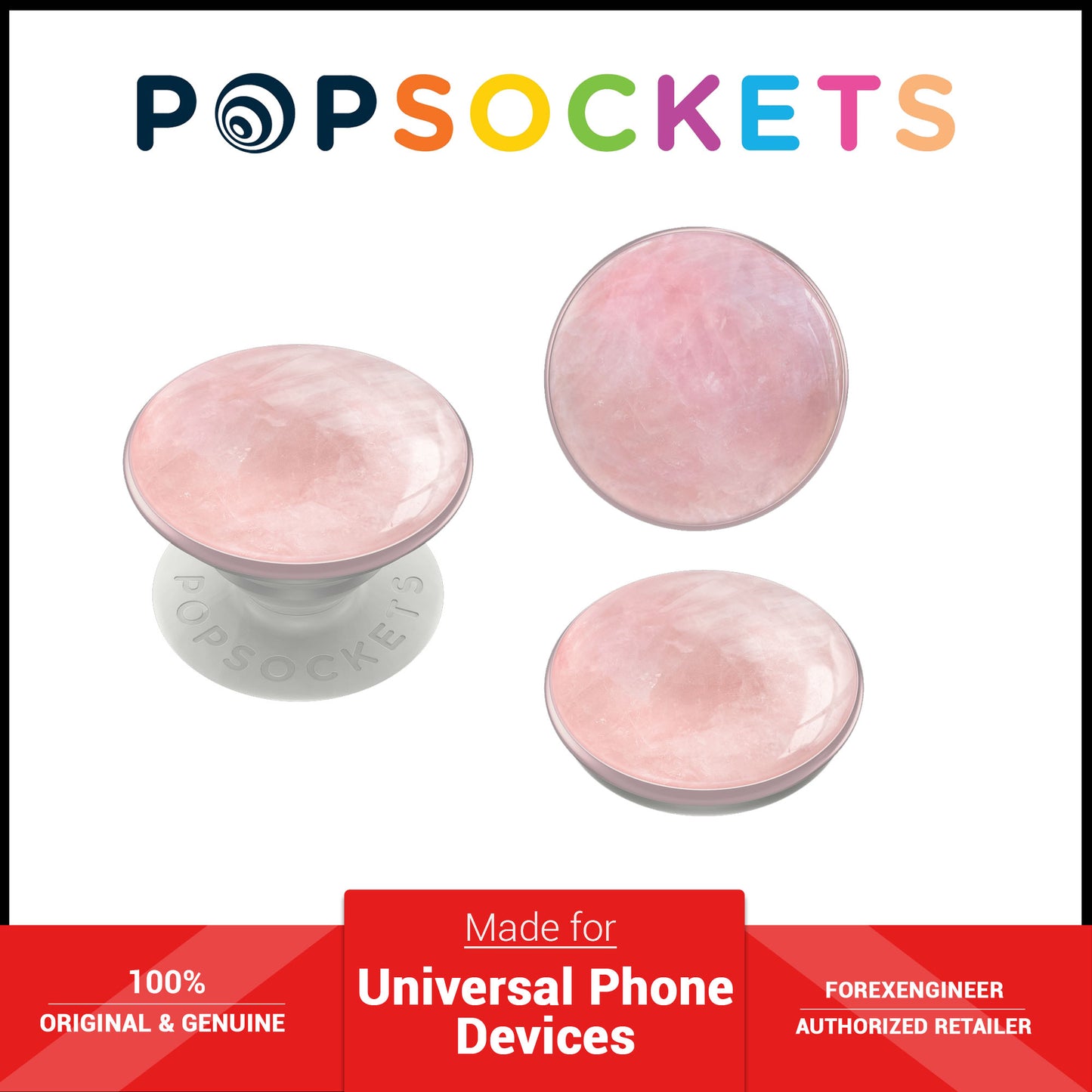 PopSockets Swappable Luxe - Genuine Rose Quartz (Barcode: 842978158587 )