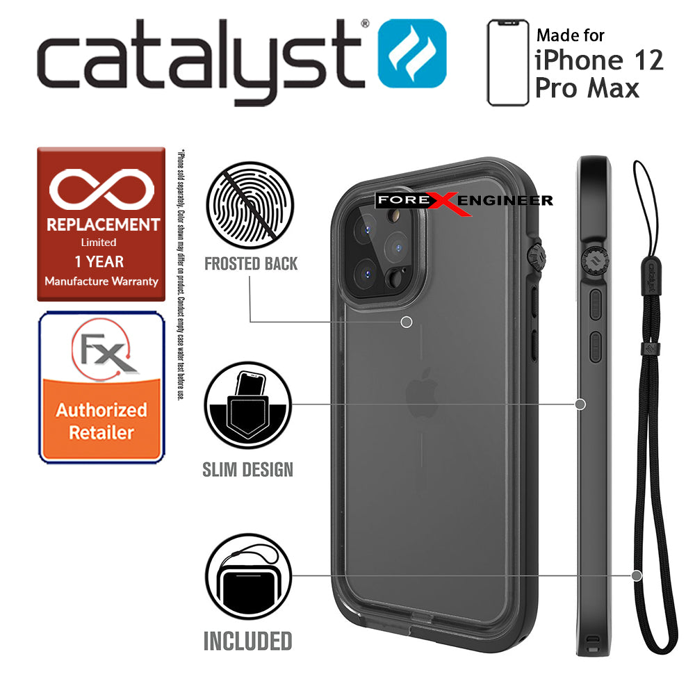 Catalyst Waterproof Case for iPhone 12 Pro Max 6.7" 5G - Stealth Black (Barcode : 840625111152)