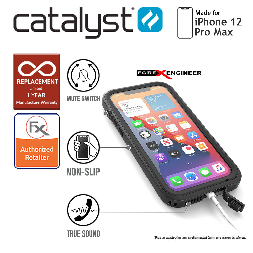 Catalyst Waterproof Case for iPhone 12 Pro Max 6.7" 5G - Stealth Black (Barcode : 840625111152)