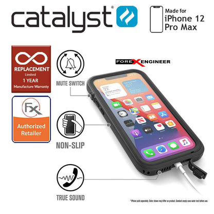 Catalyst Waterproof Case for iPhone 12 Pro Max 6.7" 5G - Stealth Black (Barcode : 840625111152)