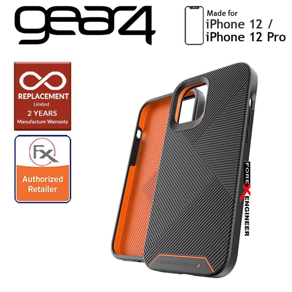 [RACKV2_CLEARANCE] Gear4 Battersea for iPhone 12 - 12 Pro 5G 6.1" - D30 Material Technology - Black (Barcode : 840056128033)