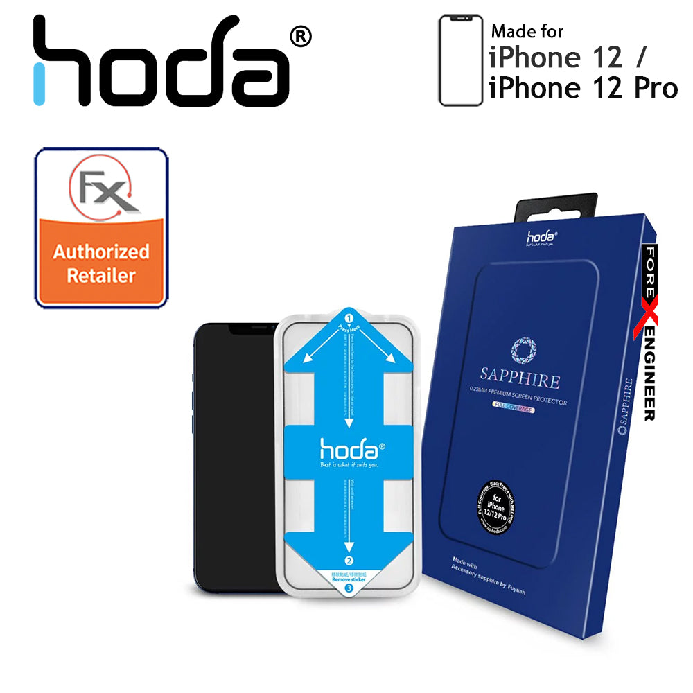 [RACKV2_CLEARANCE] Hoda Sapphire Screen 3D Illusion Protector for iPhone 12 - 12 Pro with Helper (Barcode: 4713381519097)