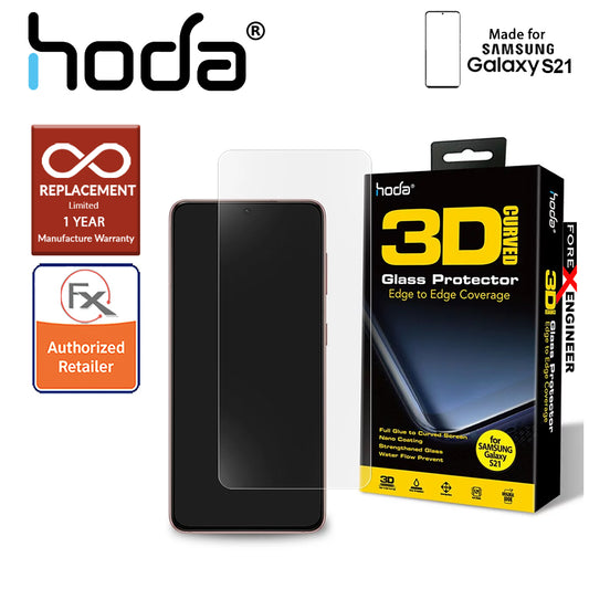 [RACKV2_CLEARANCE] Hoda Screen Protector for Samsung S21 5G - 3D Full UV Glue Tempered Glass (Barcode : 4711103540367)