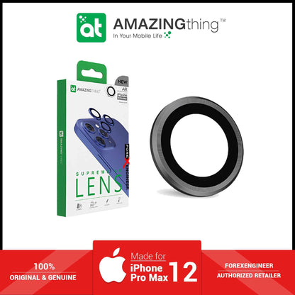 AmazingThing SUPREME AR 3D Lens Protector for iPhone 12 Pro Max - 3 pcs - Grey (Barcode: 4892878062961 )