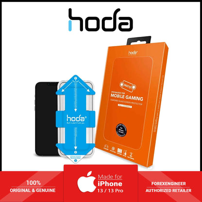 Hoda Tempered Glass for iPhone 13 - 13 Pro 6.1" 5G ( 2.5D 0.33mm Full Coverage ) - with Helper - Matte (Barcode: 4711103541982 )