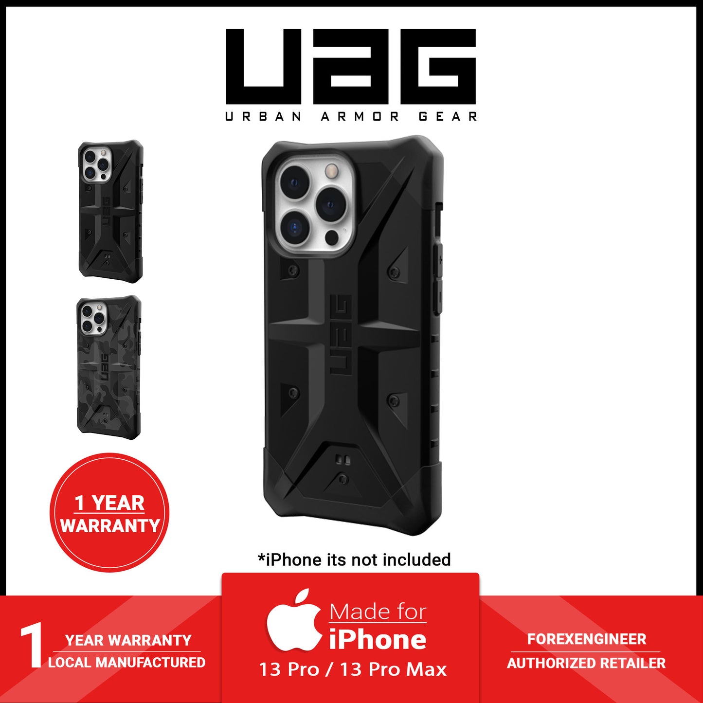 UAG Pathfinder for iPhone 13 Pro 5G 6.1" - Black (Barcode: 810070363062 )