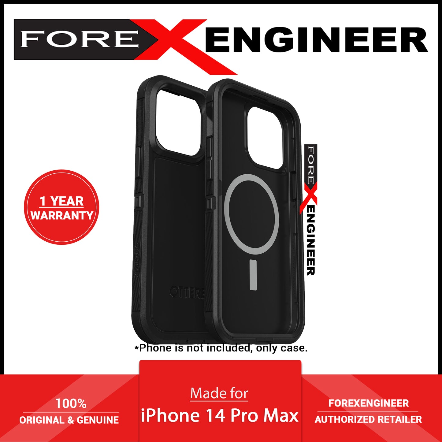 Otterbox Defender Pro XT for iPhone 14 Pro Max - Black (Barcode: 840262387415 )