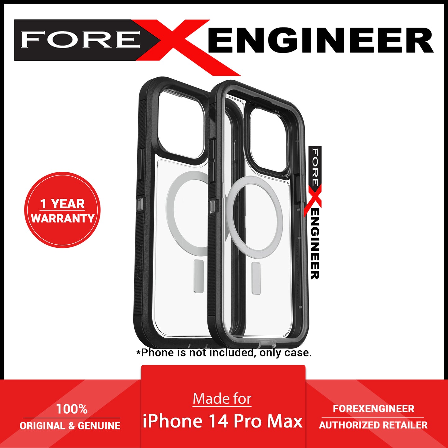 Otterbox Defender Pro XT for iPhone 14 Pro Max - Black Crystal (Barcode: 840304700370 )