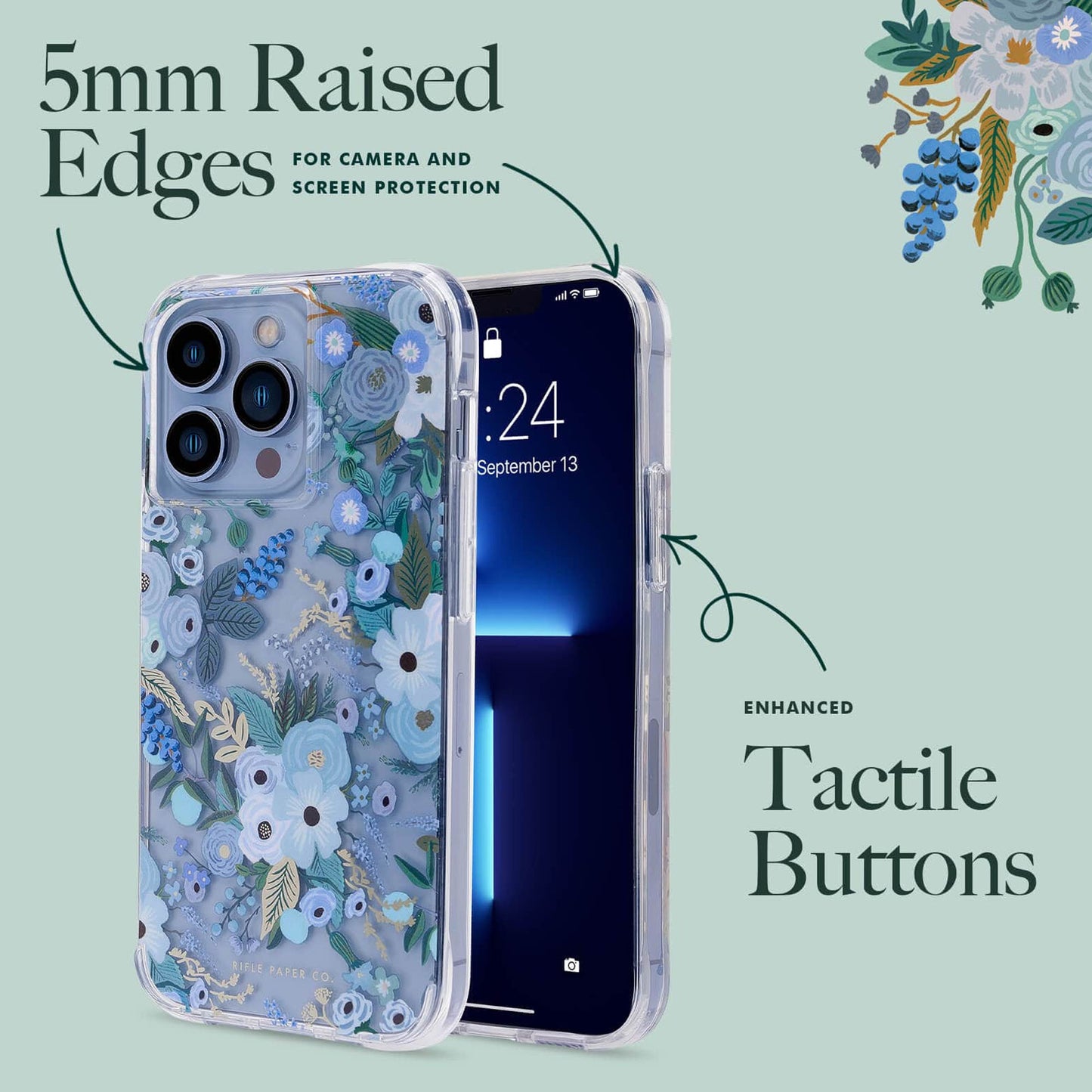 Case Mate Rifle Paper Co. for iPhone 14 Pro Max - Garden Party Blue (Barcode: 840171720105 )