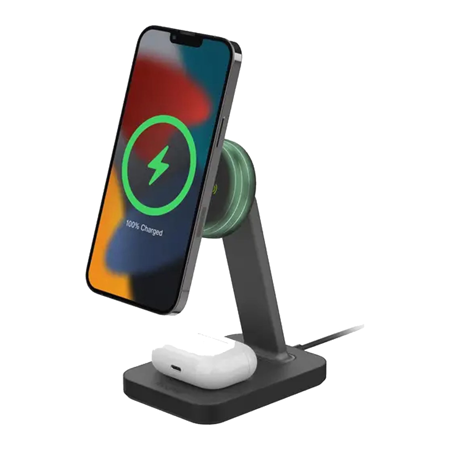 Mophie Snap+ Wireless Charging Stand & Pad - Magsafe Compatible with Airpods Charging Spot - Black ( Barcode: 840056162938 )