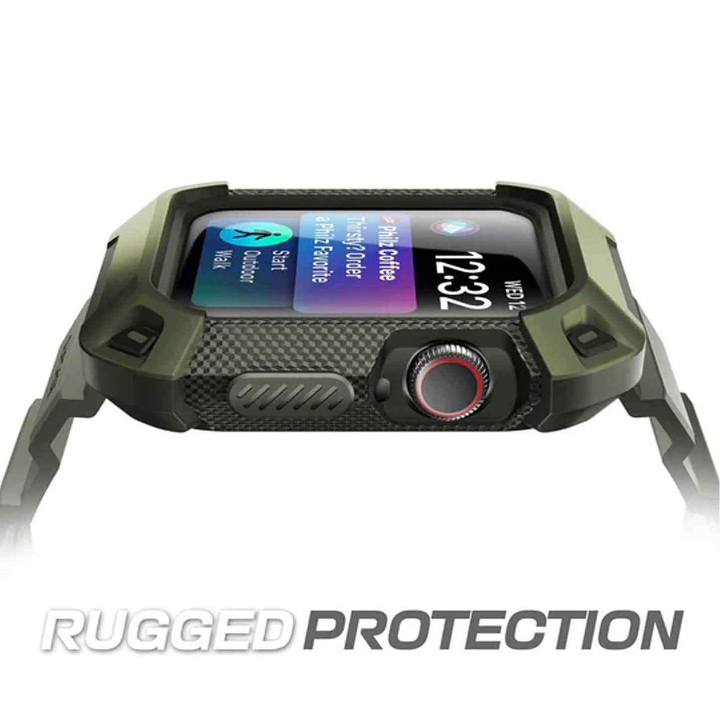 UB Pro Rugged Wristband Case for for Apple Watch ( 41mm - 40mm ) Series 8 - SE2 - 7 - 6 - SE - 5 - 4 - DarkGreen