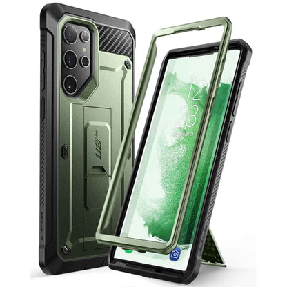 Supcase Unicorn Beetle Pro Rugged Case for Samsung Galaxy S22 Ultra - Dark Green