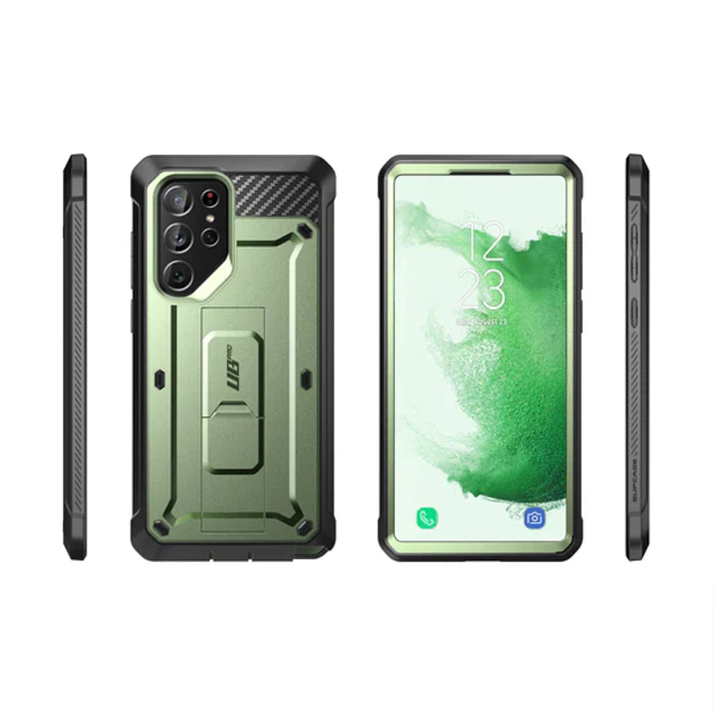 Supcase Unicorn Beetle Pro Rugged Case for Samsung Galaxy S22 Ultra - Dark Green