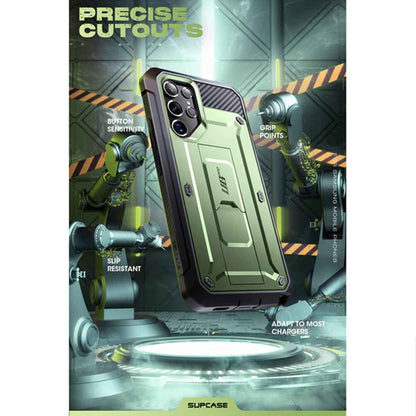 Supcase Unicorn Beetle Pro Rugged Case for Samsung Galaxy S22 Ultra - Dark Green