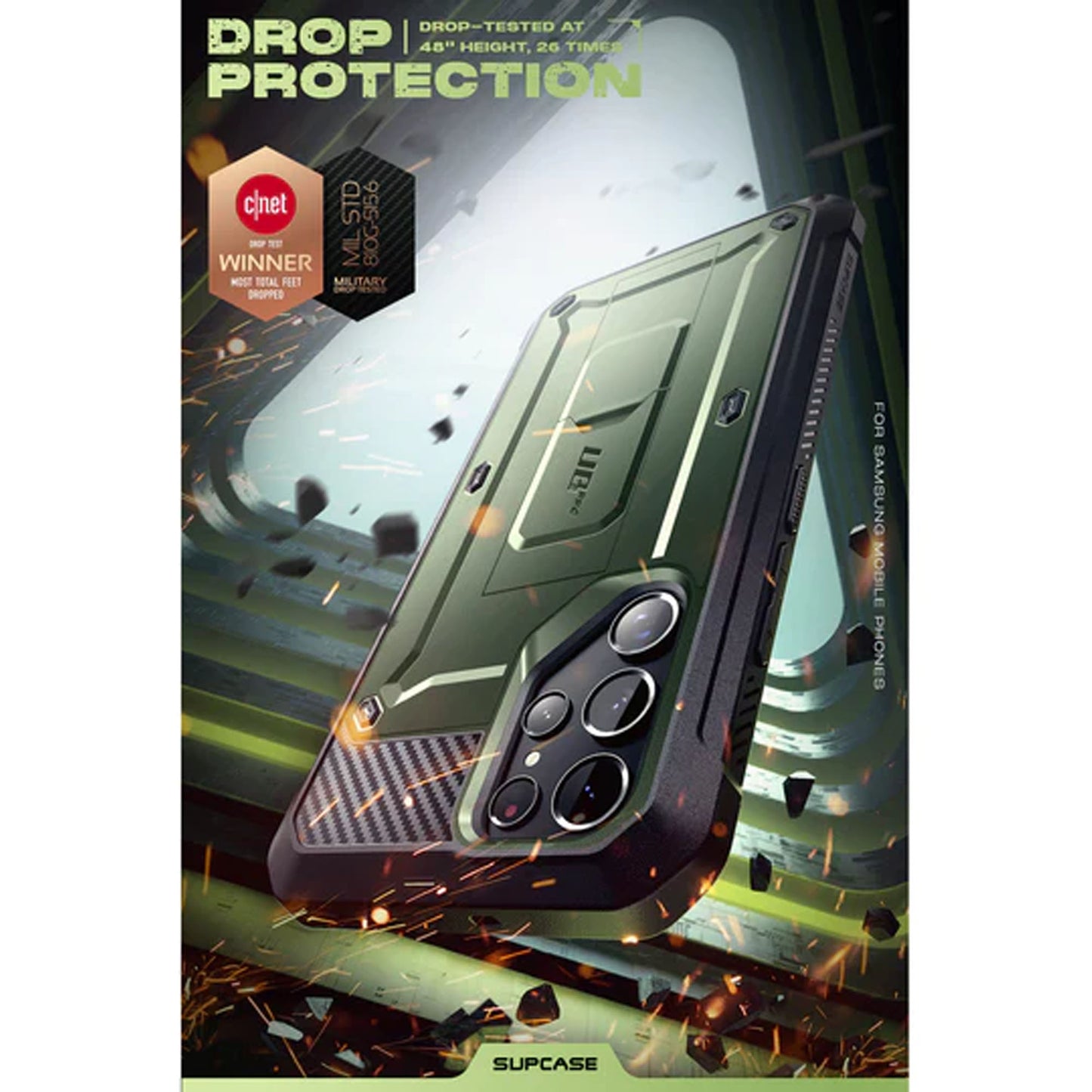 Supcase Unicorn Beetle Pro Rugged Case for Samsung Galaxy S22 - Dark Green (Barcode: 843439116078 )