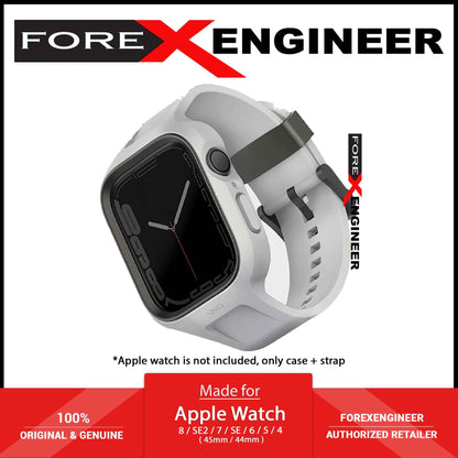 Uniq Monos 2 in 1 ( Strap + Case ) for Apple Watch ( 45mm - 44mm ) Series 8 - SE2 - 7 - 6 - SE - 5 - 4 - Chalk Grey