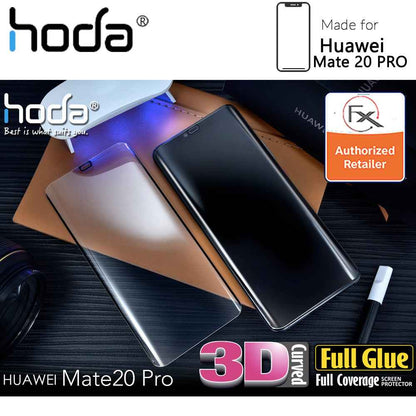 [RACKV2_CLEARANCE] Hoda Tempered Glass for Huawei Mate 20 PRO - 3D UV FULL GLUE (Revised Glue Formula) Screen Protector ( UV Lamp NOT included ) - Clear - Forexengineer-malaysia