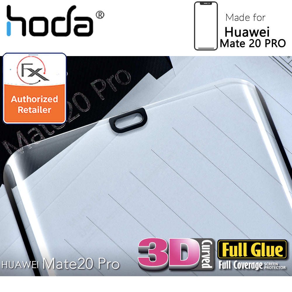 [RACKV2_CLEARANCE] Hoda Tempered Glass for Huawei Mate 20 PRO - 3D UV FULL GLUE (Revised Glue Formula) Screen Protector ( UV Lamp NOT included ) - Clear