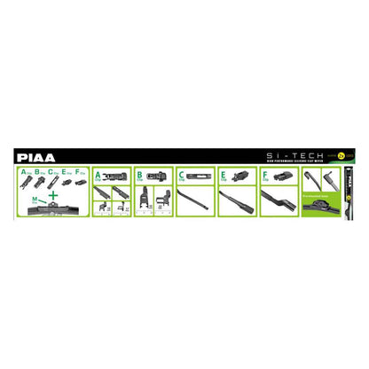 PIAA SI TECH Flat Silicone Car Wiper ( 16" ) (Barcode: 4960311044505 )
