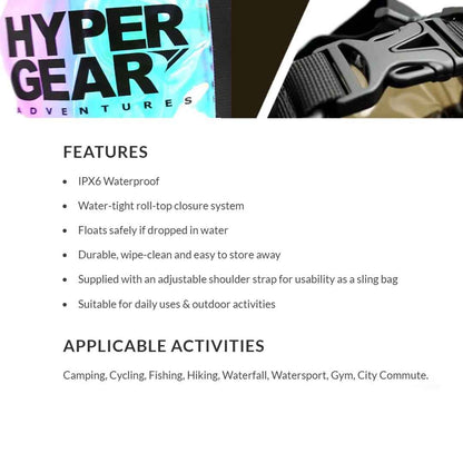HyperGear 10L Dry Bag Mix - Smokey Black ( 1pcs ) & Bubble ( 1pcs ) + FREE ( 1pcs ) Dry Bag Q2L ( Barcode: 301150 + 301158 + 30111 )