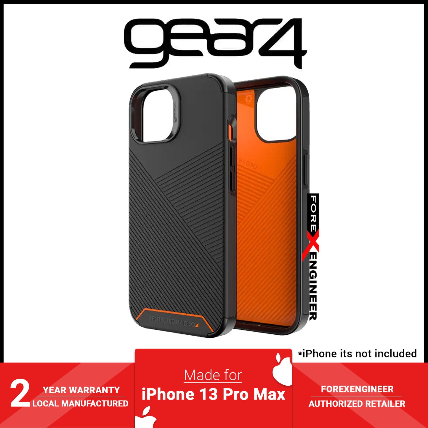 Gear4 Denali for iPhone 13 Pro Max 6.7" 5G - Black (Barcode: 840056146679 )