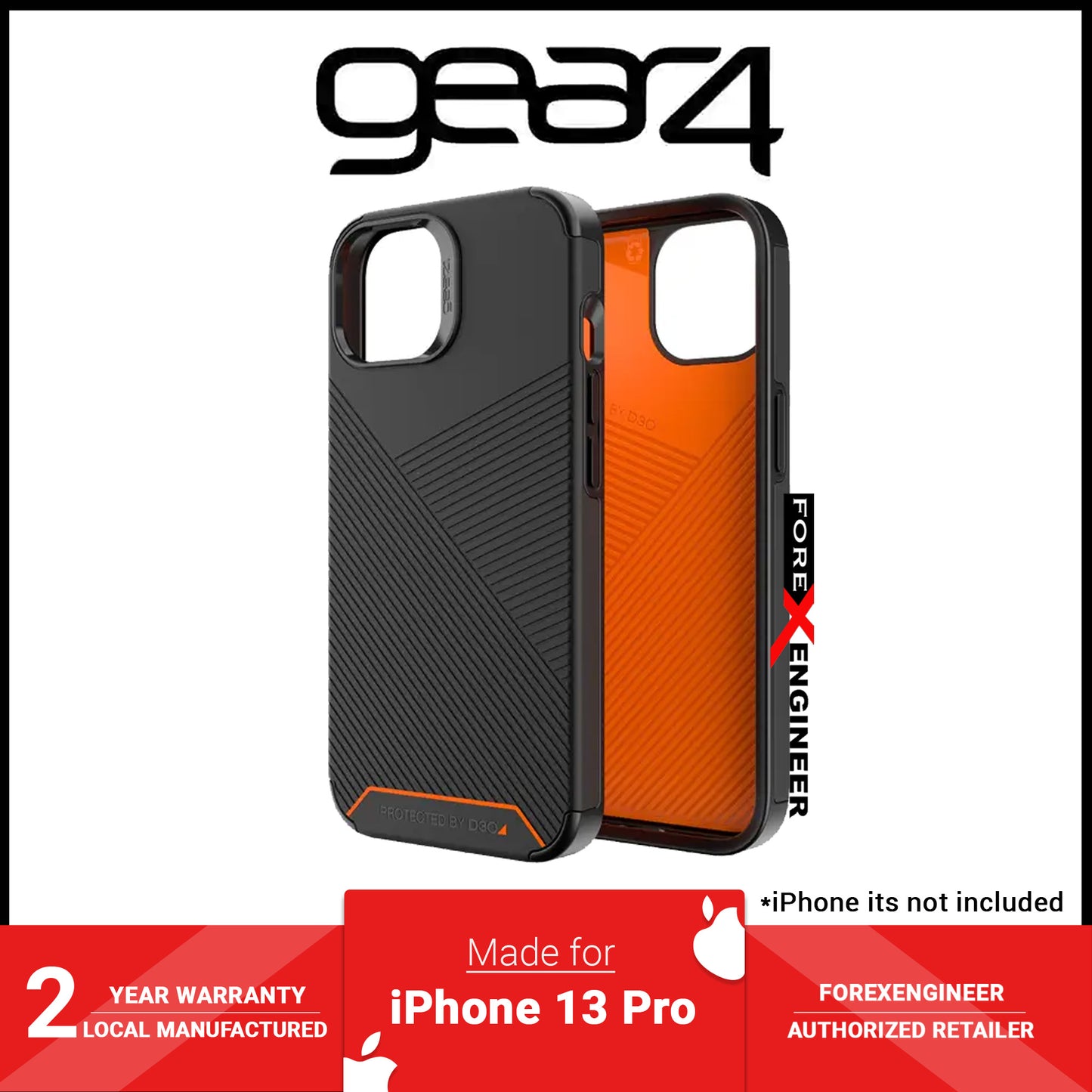 Gear4 Denali for iPhone 13 Pro 6.1" 5G - Black